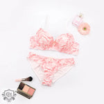 Pink Camo Print Bra Set - Clothing