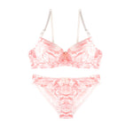 Pink Camo Print Bra Set - Clothing