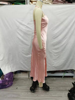 Winter Pink Halter Waist Tight Slimming Slit Dress Women Dress - Quality Home Clothing| Beauty