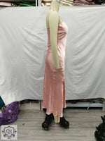 Winter Pink Halter Waist Tight Slimming Slit Dress Women Dress - Quality Home Clothing| Beauty