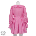 Pink Plaid Peter Pan Collar Dress - QH Clothing