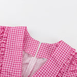 Pink Plaid Peter Pan Collar Dress - QH Clothing