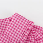 Pink Plaid Peter Pan Collar Dress - QH Clothing