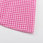 Pink Plaid Peter Pan Collar Dress - QH Clothing