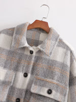 Plaid Oversized Shacket: Autumn Chic - QH Clothing