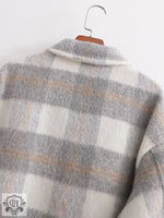 Plaid Oversized Shacket: Autumn Chic - QH Clothing