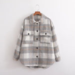 Plaid Oversized Shacket: Autumn Chic - QH Clothing