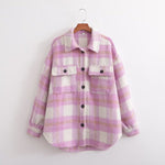 Plaid Oversized Shacket: Autumn Chic - QH Clothing