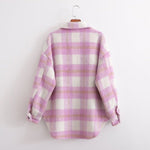 Plaid Oversized Shacket: Autumn Chic - QH Clothing