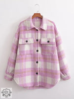 Plaid Oversized Shacket: Autumn Chic - QH Clothing