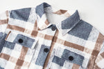 Plaid Woolen Long Coat - QH Clothing