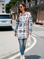 Plaid Woolen Long Coat - QH Clothing