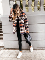 Plaid Oversized Shacket Coat - QH Clothing