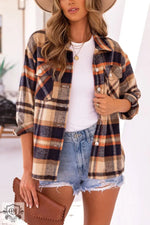 Plaid Oversized Shacket Coat - QH Clothing