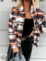 Plaid Oversized Shacket Coat - QH Clothing