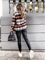 Plaid Oversized Shacket Coat - QH Clothing