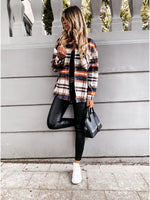 Plaid Oversized Shacket Coat - QH Clothing