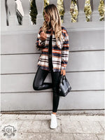 Plaid Oversized Shacket Coat - QH Clothing