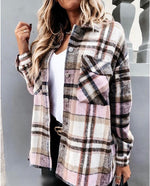 Plaid Oversized Shacket Coat - QH Clothing