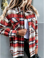 Plaid Oversized Shacket Coat - QH Clothing