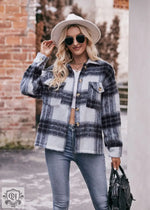 Plaid Mohair Wool Coat - Fall/Winter - QH Clothing