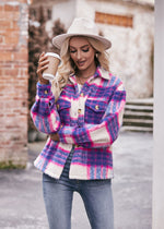 Plaid Mohair Wool Coat - Fall/Winter - QH Clothing