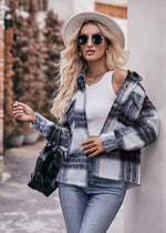 Plaid Mohair Wool Coat - Fall/Winter - QH Clothing