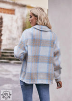 Plaid Mohair Wool Coat - Fall/Winter - QH Clothing