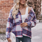 Plaid Mohair Wool Coat - Fall/Winter - QH Clothing