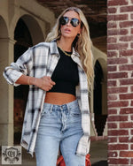 Plaid Long Sleeve Shacket for Women - QH Clothing