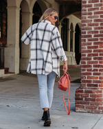 Plaid Long Sleeve Shacket for Women - QH Clothing