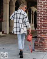 Plaid Long Sleeve Shacket for Women - QH Clothing