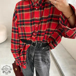 Spring  Plaid Shirt Women  Trend Retro Plaid Top Baggy Coat Women - Quality Home Clothing| Beauty