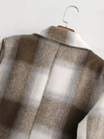 Plaid Woolen Autumn Coat - QH Clothing