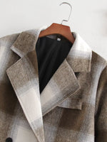 Plaid Woolen Autumn Coat - QH Clothing