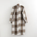 Plaid Woolen Autumn Coat - QH Clothing