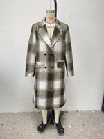 Plaid Woolen Autumn Coat - QH Clothing