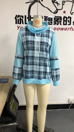 Plaid Print Turtleneck Top - QH Clothing