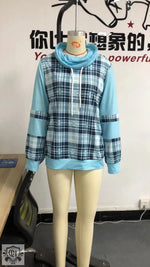 Plaid Print Turtleneck Top - QH Clothing