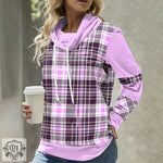 Plaid Print Turtleneck Top - QH Clothing