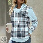 Plaid Print Turtleneck Top - QH Clothing