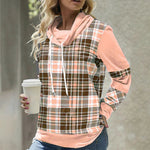 Plaid Print Turtleneck Top - QH Clothing