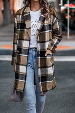 Checkered Wool Shacket Coat - QH Clothing