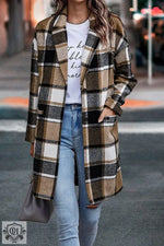 Checkered Wool Shacket Coat - QH Clothing