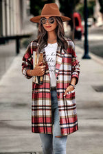 Checkered Wool Shacket Coat - QH Clothing