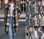 Checkered Wool Shacket Coat - QH Clothing