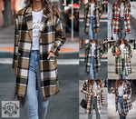 Checkered Wool Shacket Coat - QH Clothing