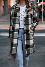 Checkered Wool Shacket Coat - QH Clothing