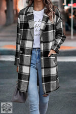 Checkered Wool Shacket Coat - QH Clothing