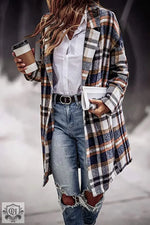 Checkered Wool Shacket Coat - QH Clothing